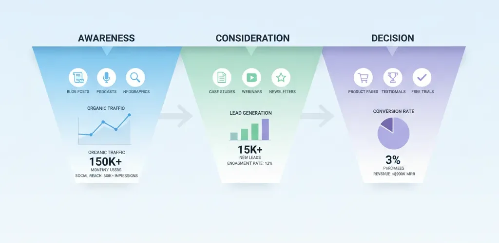 استراتژی محتوای سئو محور در مراحل مختلف قیف فروش