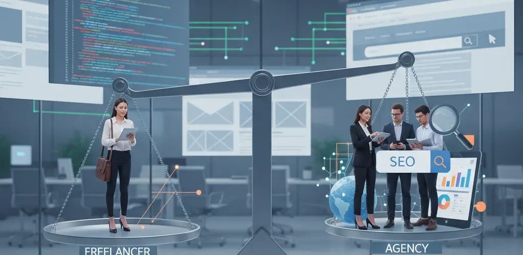 راهنمای انتخاب بهترین شرکت طراحی سایت و سئو: فریلنسر یا آژانس؟