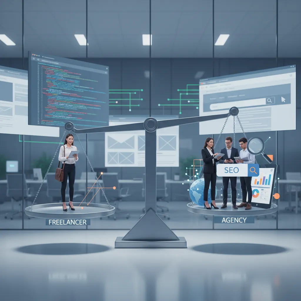 راهنمای انتخاب بهترین شرکت طراحی سایت و سئو: فریلنسر یا آژانس؟